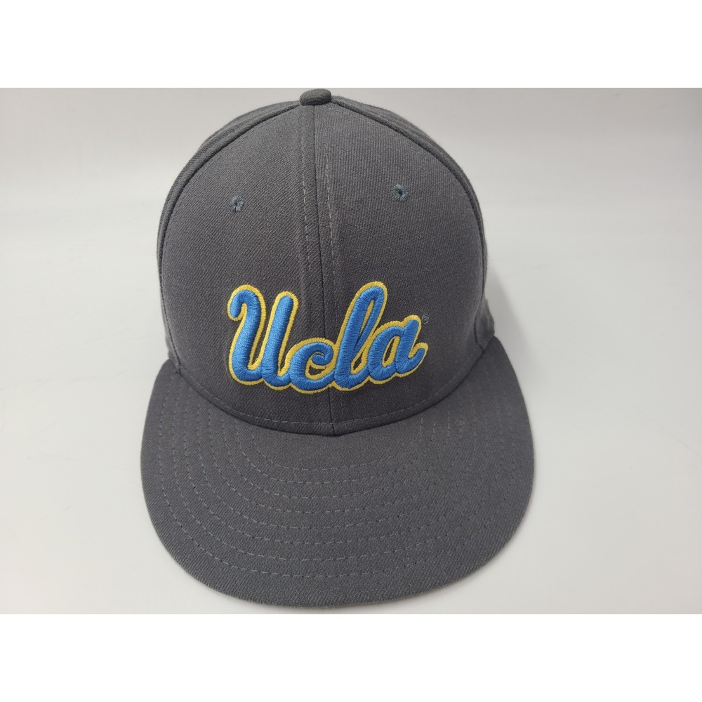UCLA Bruins New Era 59Fifty Fitted 7‎ 3/8 Hat Cap Wool Blend Men Women NCAA Gray